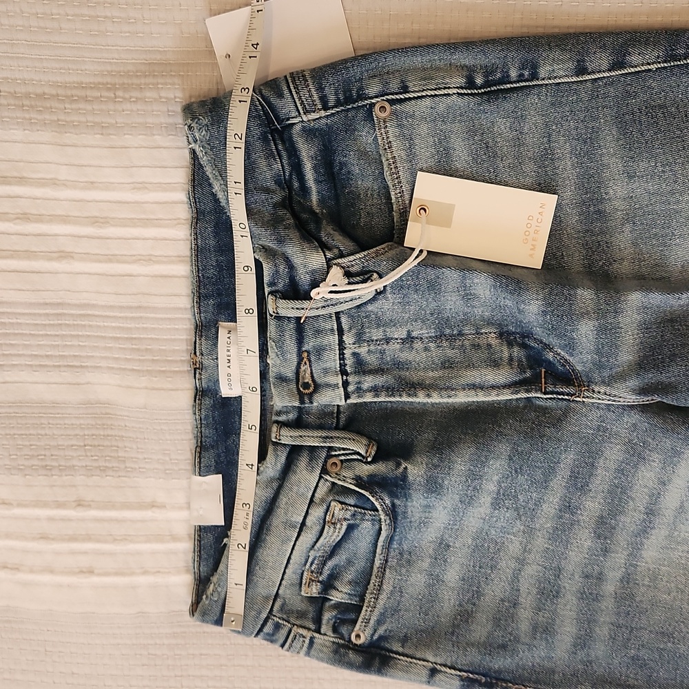 Good American Good Legs Straight Jeans in blue size 6 new with tag - Picture 15 of 17